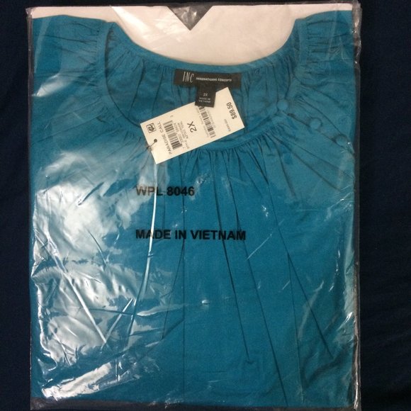 INC A-line shift Cotton Flounce Dress 2X - Picture 9 of 11